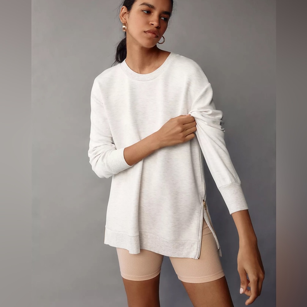 Varley Cream DoubleSoft Crewneck Sweatshirt